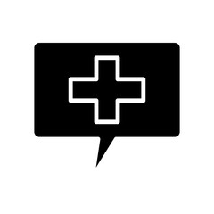 Obraz premium talking about healthy solid icon