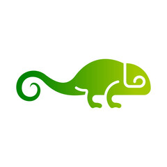 Chameleon Vector Logo Design Template