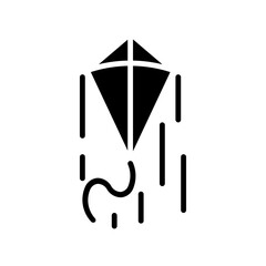 high flying kite solid icon
