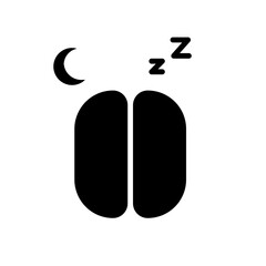  brain asleep solid icon
