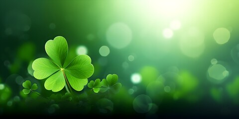 sty Patrick day with leaf  green  background 