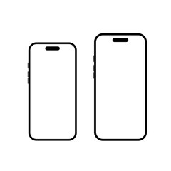 smartphone vector mock up illustration (only fill). digital device smartphone or mobile phone screen illustration. 