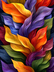 colorful leaves on a background