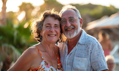 happy smiling senior couple enjoy their day - 747040316