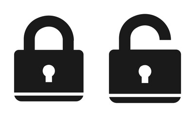 lock and unlock padlock icon