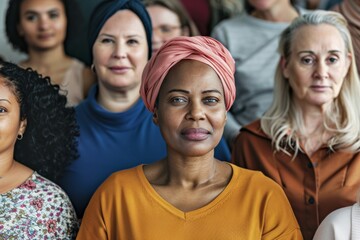 Diverse Group of Women Standing Together. Generative AI