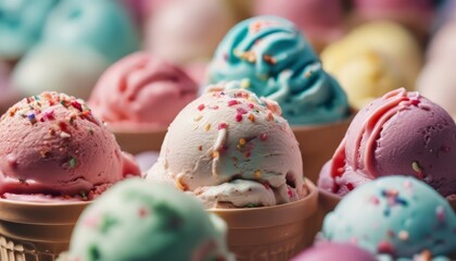 view of aesthetic ice cream with sprinkle background image