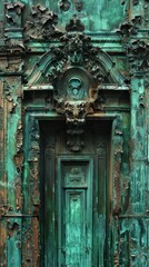 Architectural bronze, ancient structures adorned with the green patina of time