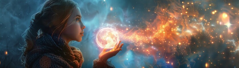 Cosmic rays influencing sorcery, celestial energies harnessed for magical spells