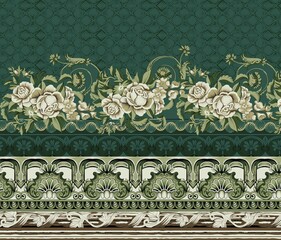 Textile unique style geometrical border desig