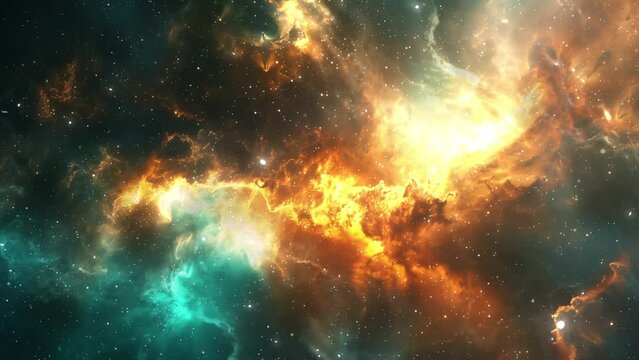 space nebula. universe background illustration. seamless looping overlay 4k virtual video animation background