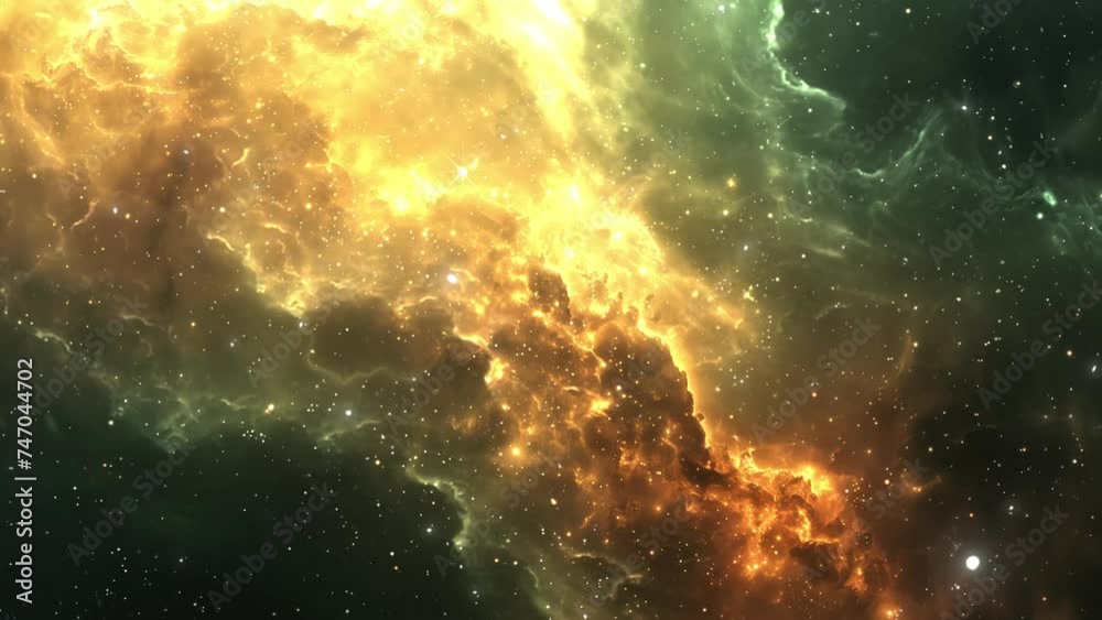 Wall mural star field and nebula in outer space. universe science astronomy. seamless looping overlay 4k virtua