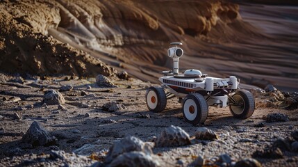 Robotic Rover Exploring Mars-Like Terrain