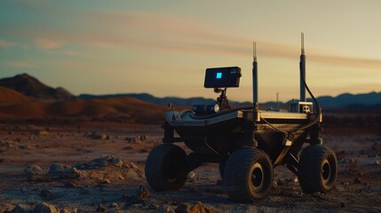 Robotic Rover Exploring Mars-Like Terrain