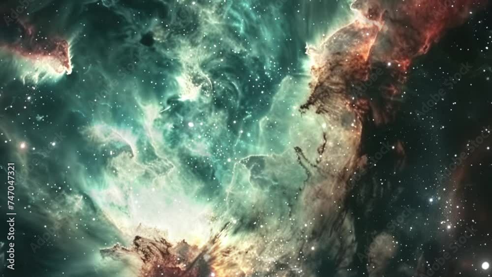 Canvas Prints nebula and galaxies in space abstract cosmos background. seamless looping overlay