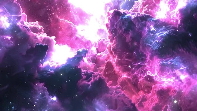 nebula space animate background concept universe. seamless looping overlay 4k virtual video animation background
