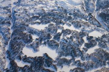 Luftaufnahmen Winterlandschaften in Süden von Norwegen