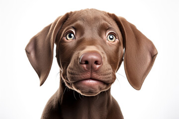 Brown weimaraner young dog