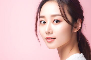 Naklejka premium 笑顔の女性のポートレート
