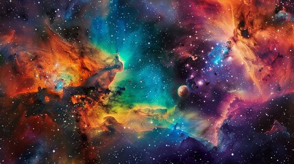 Fototapeta na wymiar Supernova background wallpaper. Colorful space background with stars. Colorful space galaxy cloud nebula. Stary night cosmos. Universe science astronomy. 