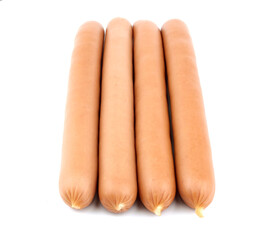 Sausage  isolated on the white background. Sausage for hot dog