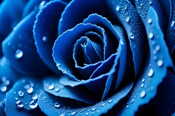 close up of a blue rose macro