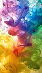 Dark rainbow 3d abstract background with vibrant colors and textured design for graphics.