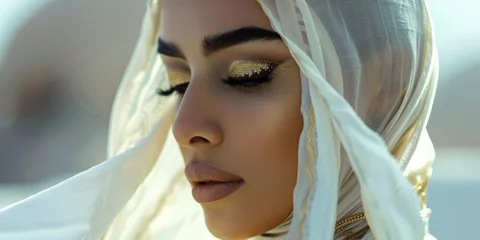 Foto op Plexiglas side portrait of a beautiful arabic woman © Salander Studio