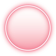 neon pink circle frame with gradient fill icon for decoration, photo frames, festival decoration, party  