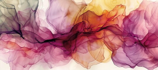 Vivid red and purple watercolor abstract background with modern soft colors blending beautifully