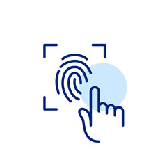 Fingerprint scanner. Pixel perfect, editable stroke icon