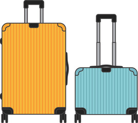 illustration of Luggage suitcase bag
