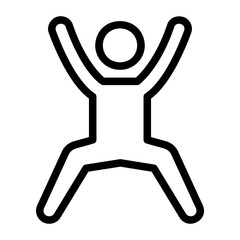 stickman outline icon