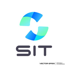 Abstract rounded logo vector illustration