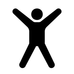 happy man glyph icon