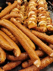 grilled sausages texture