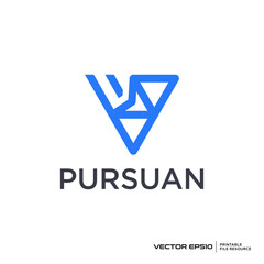 Letter V logo vector illustration