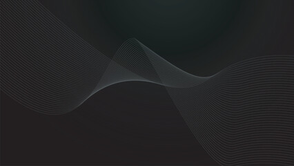 Black abstract gradient background wallpaper design vector image with curve line for backdrop or presentation