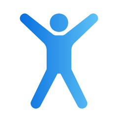 happy man gradient icon