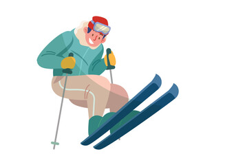  Ski Extreme Sports Illustration