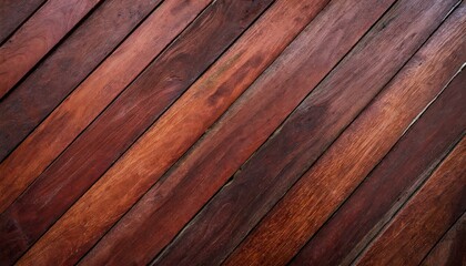 Rustic Elegance: Dark Red and Brown Vintage Wooden Plank Wallpaper"