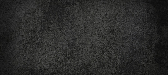 black concrete floor  wall texture, dark rough background, old background with black color.