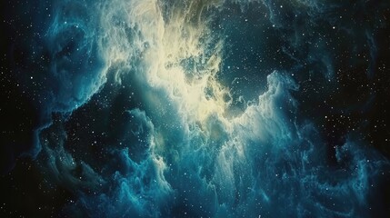 Fototapeta premium Cosmic Odyssey: Journey through Abstract Nebula Background