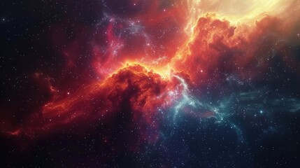 Fototapeta premium Infinite Horizons Background in Abstract Space Nebula
