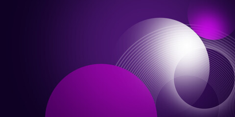 Futuristic bright colorful gradient background with blue and pink circle shape. Abstract dynamic light geometric space backdrop with dots and round form figure