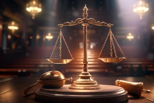 scales of justice in the style