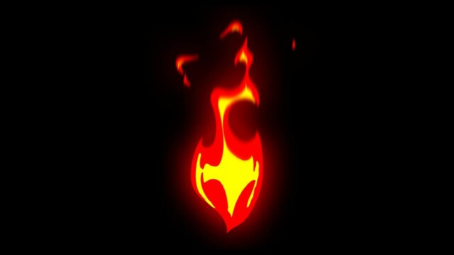 Cartoon Fire Action Element FX with fast moving flame element Effects