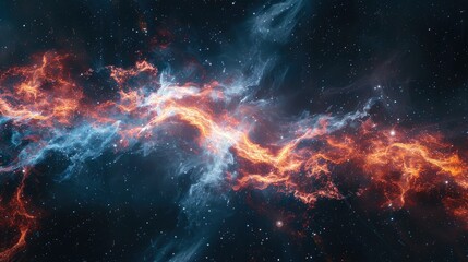 Fototapeta premium Abstract Infinity Background Scene of Cosmic Nebula