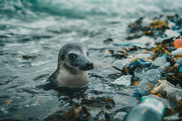 Marine animals that must face environmental disasters Garbage and plastic in the sea