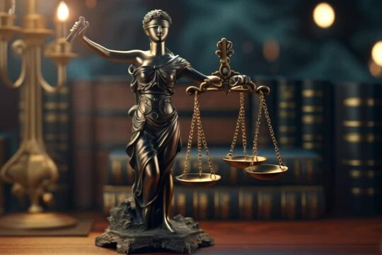 scales of justice in the style